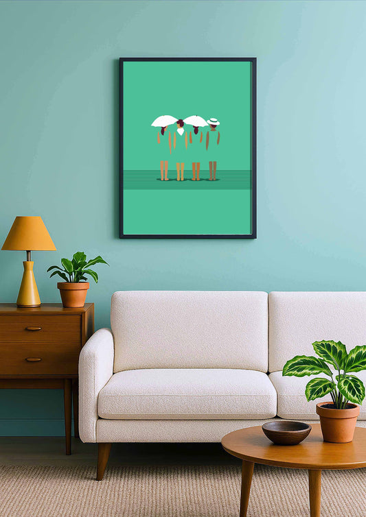 décoration murale ambiance calme et géométrie douce