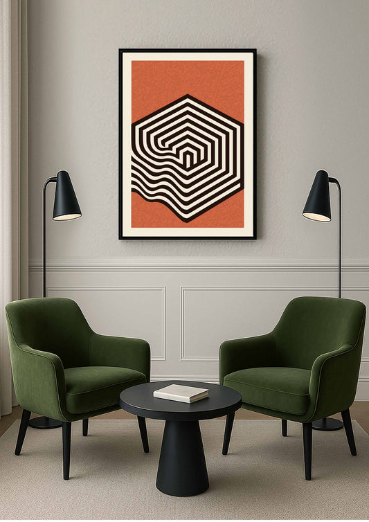 décoration murale contemporaine chaleureuse