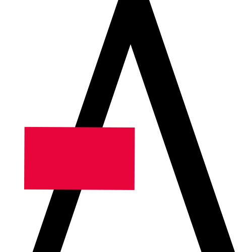 A majuscule avec barre transversale rouge et épaisse