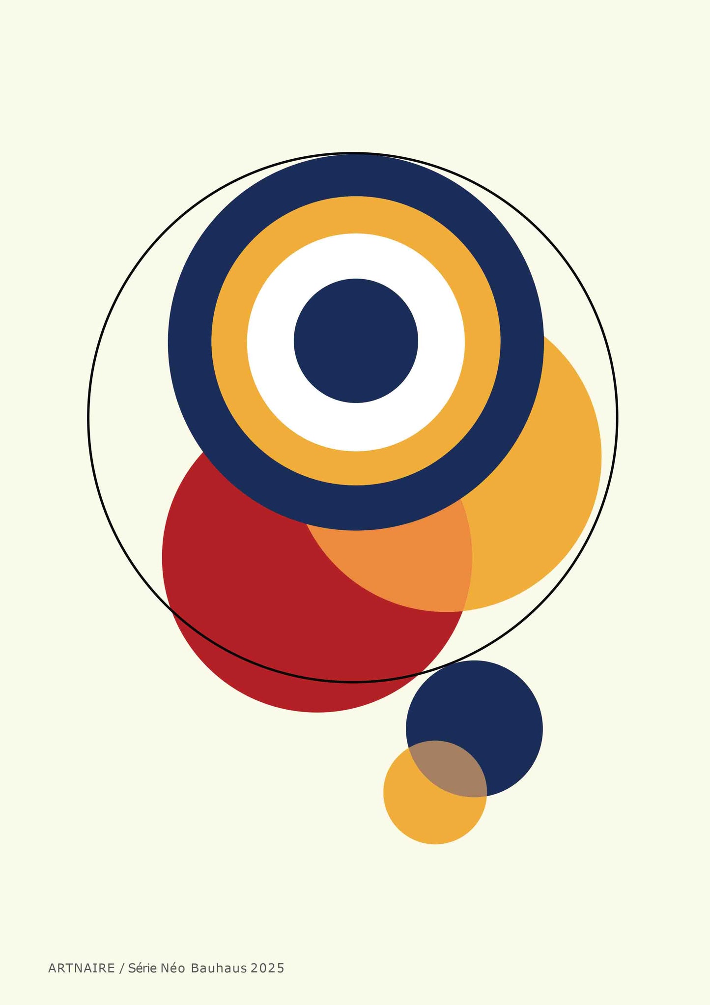 affiche design géométrique moderne aux couleurs vives