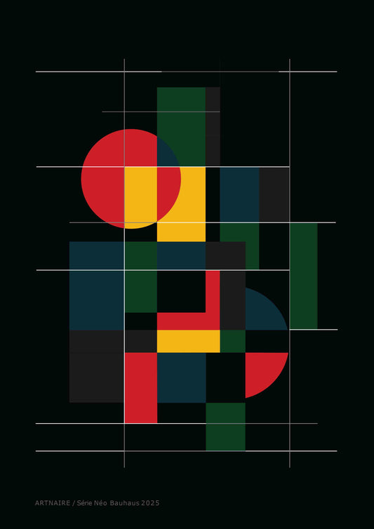 œuvre d’art numérique colorée