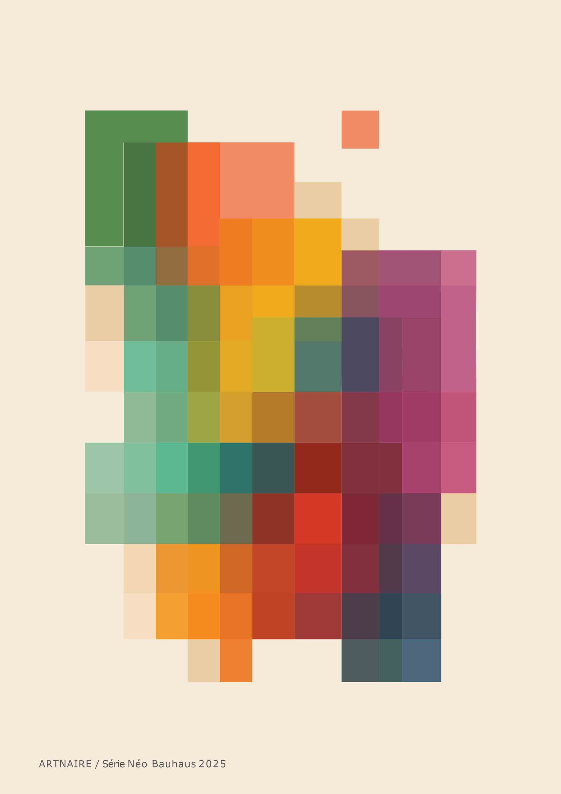 œuvre d’art numérique colorée