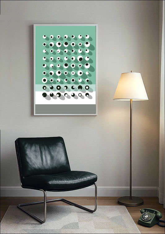 Poster décoratif contemporain vert céladon