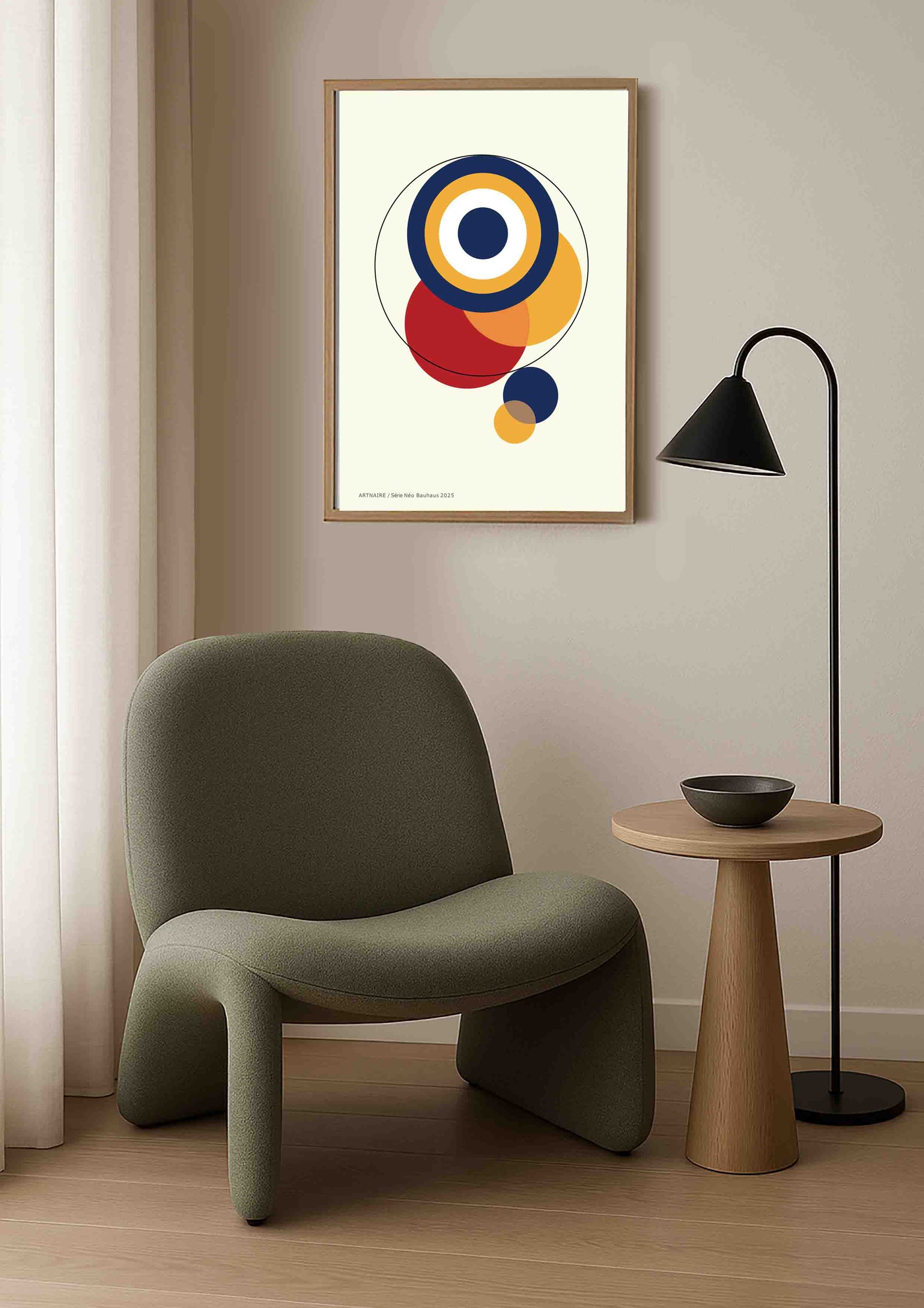 décoration murale inspirée du mouvement Bauhaus