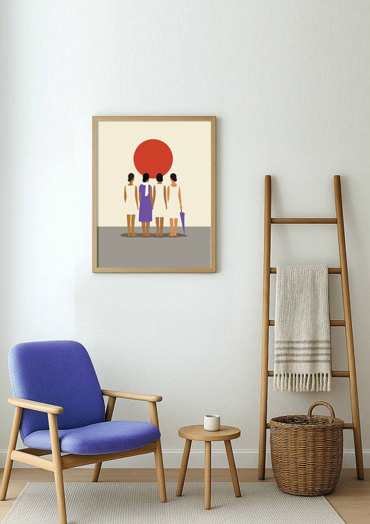 Déco contemporaine dans les tons gris, violet et orange : moderne et élégant