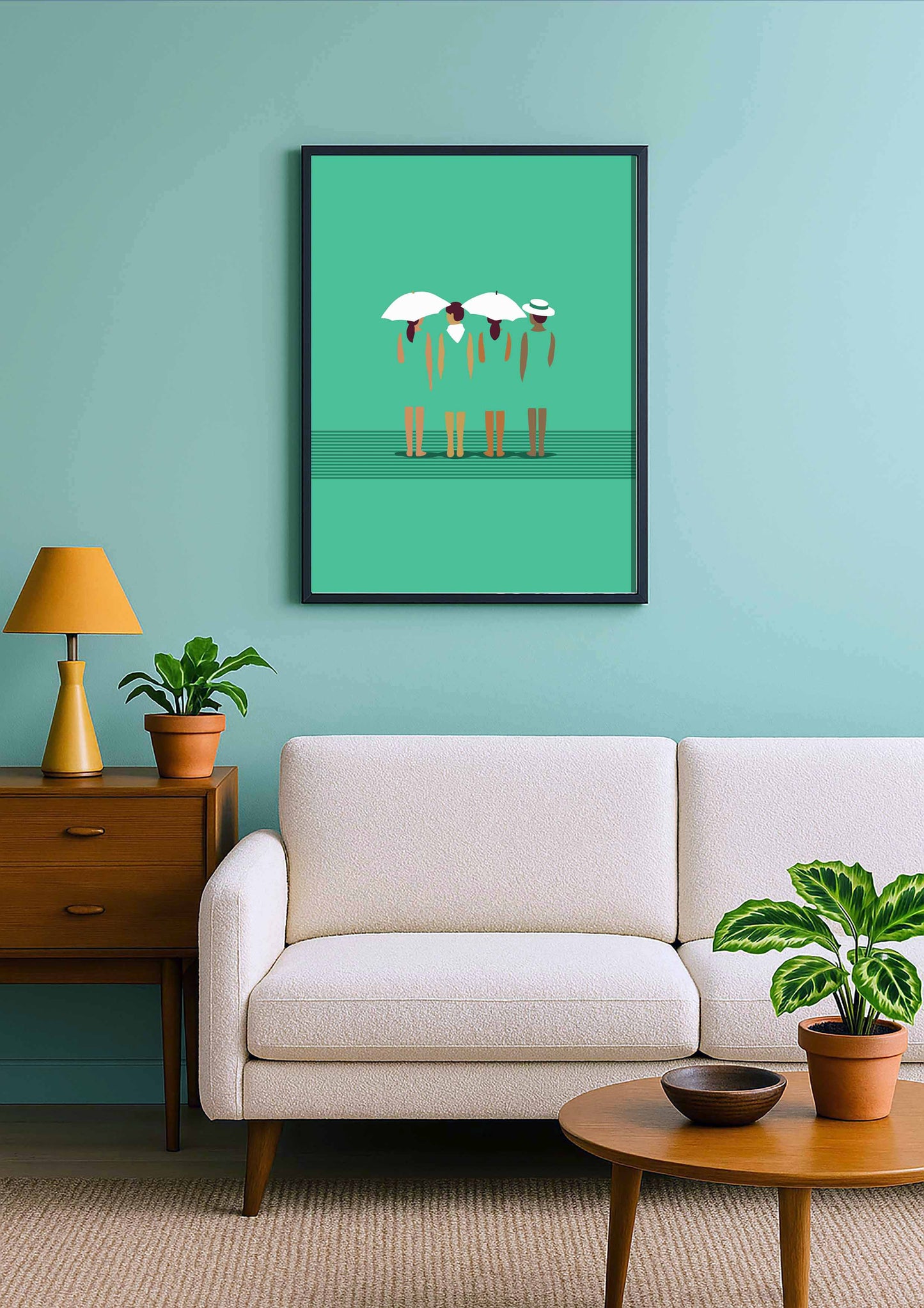 décoration murale ambiance calme et géométrie douce