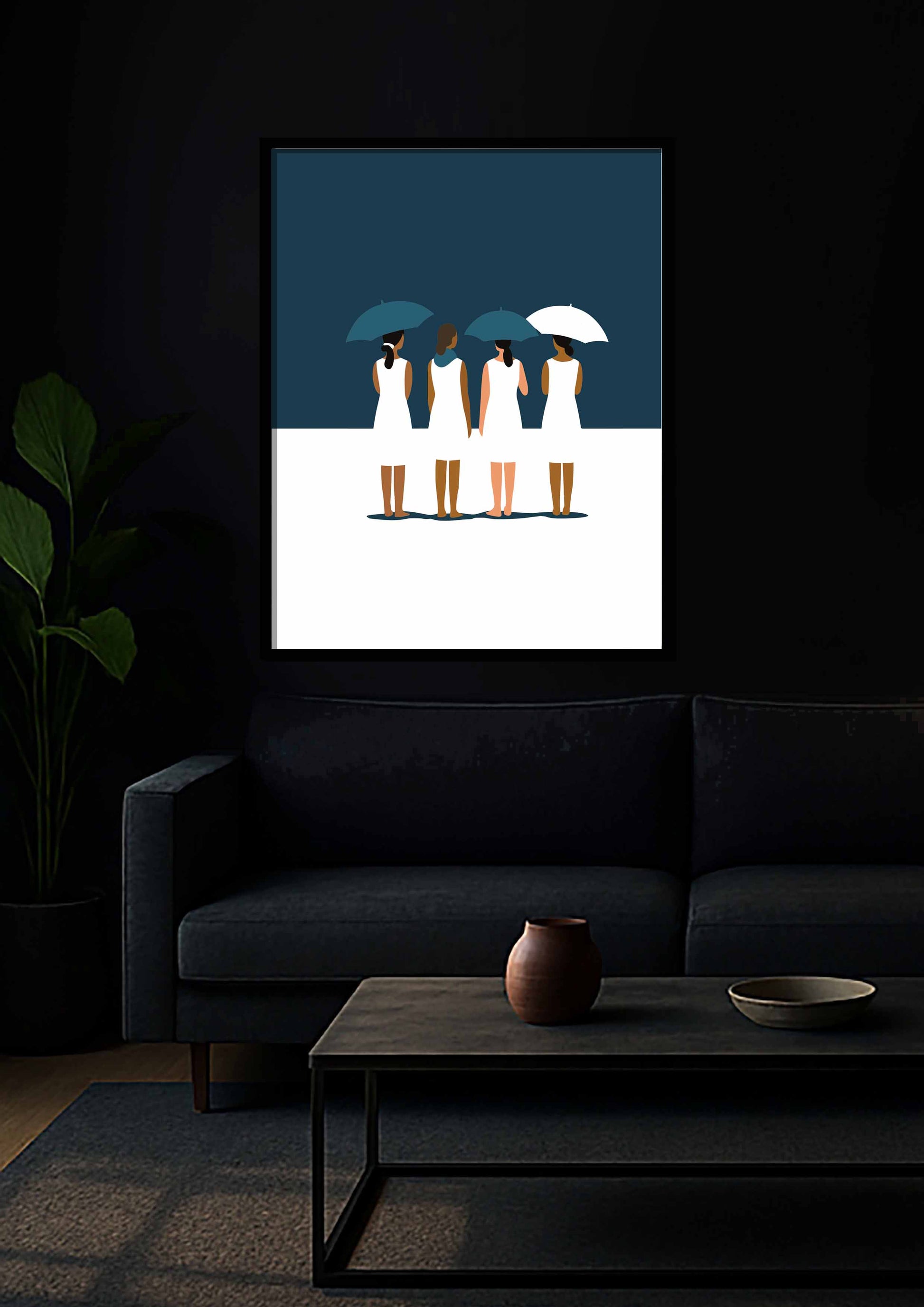 Illustration contemporaine contraste et lumière