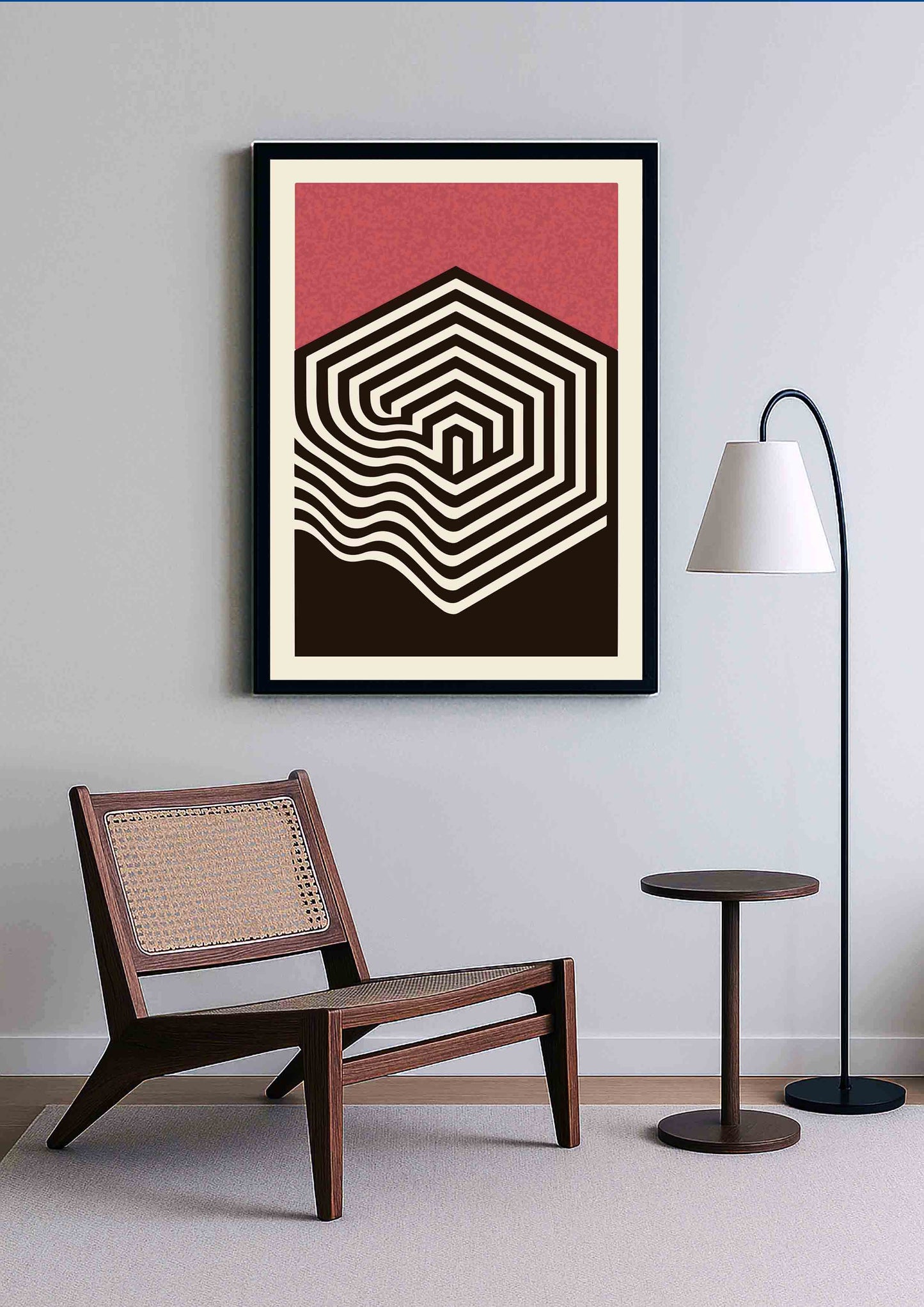 décoration murale graphique, style mid-century