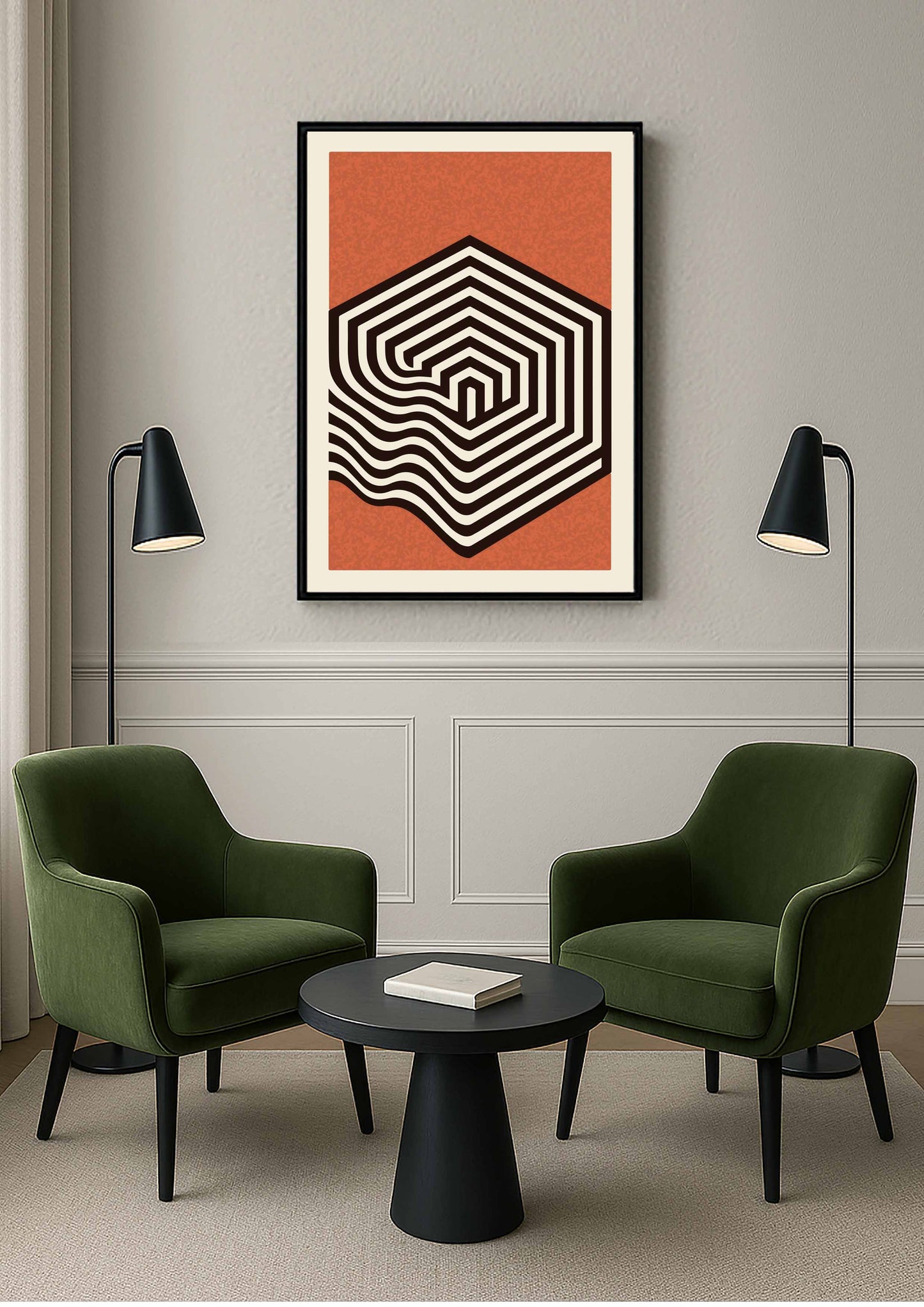 décoration murale contemporaine chaleureuse