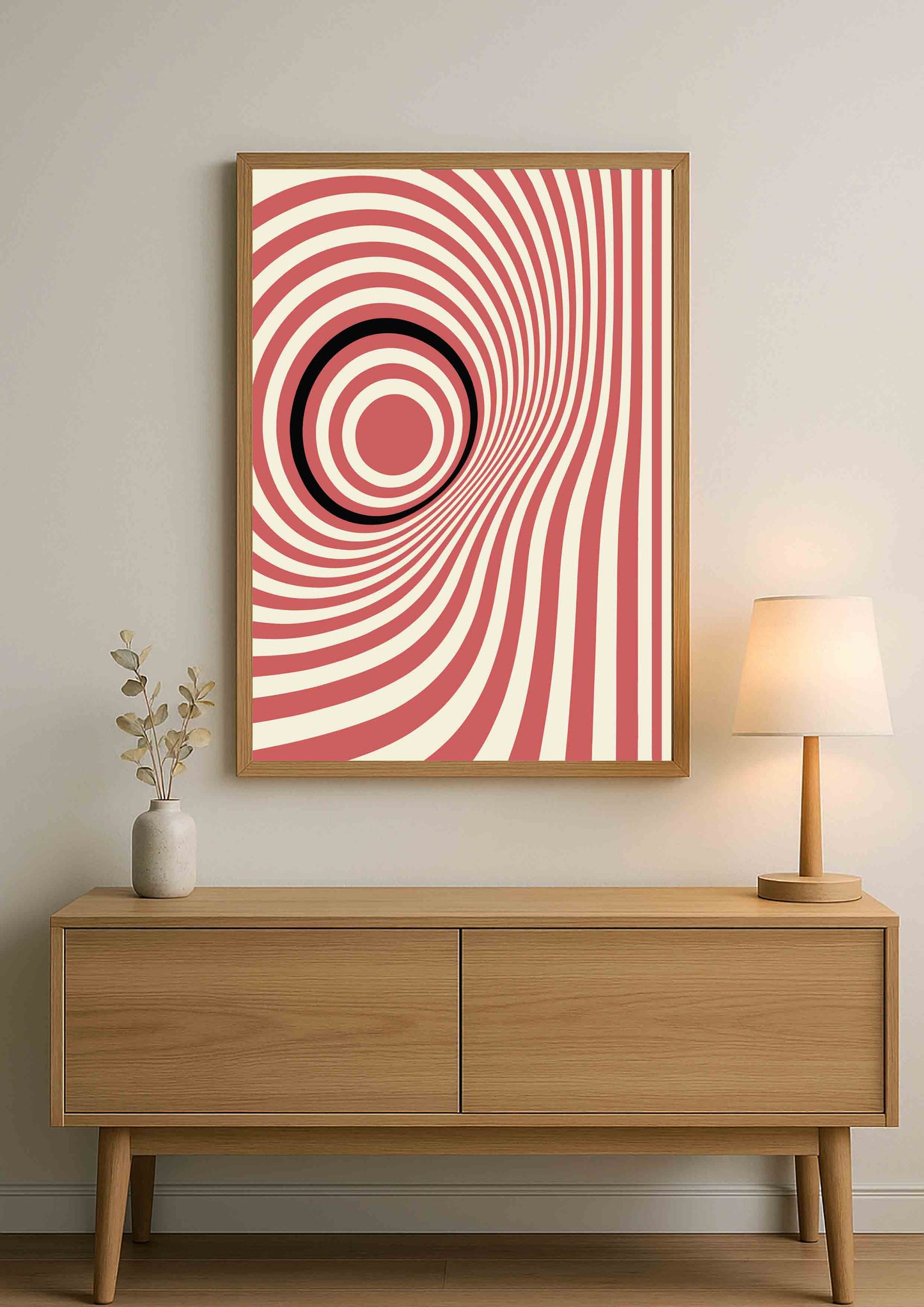 Déco murale terracotta  aux lignes courbes