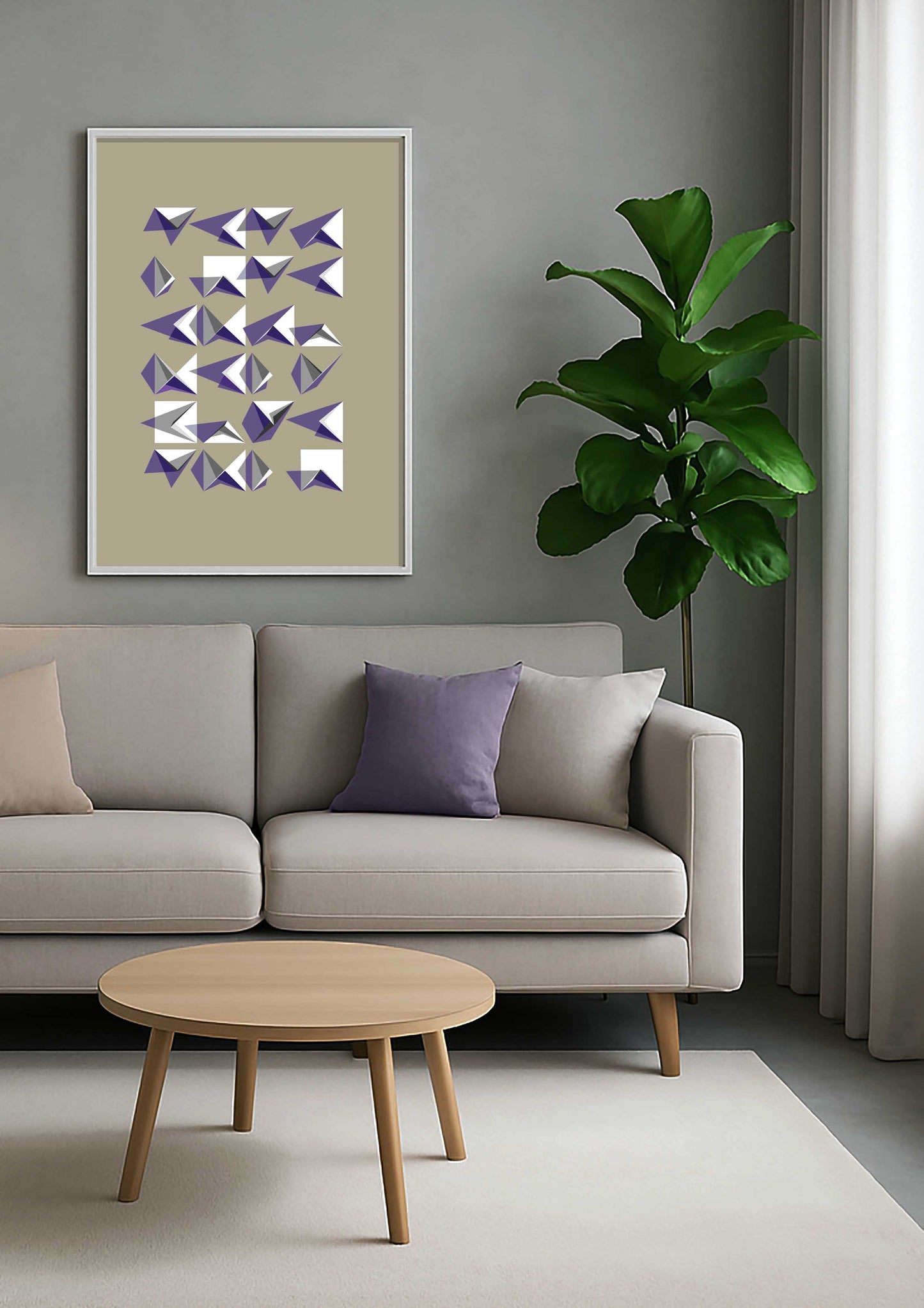 Salon avec poster art graphique