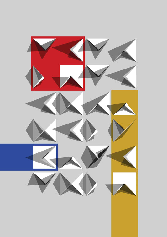 Affiche ombre et lumière inspirée de Mondrian