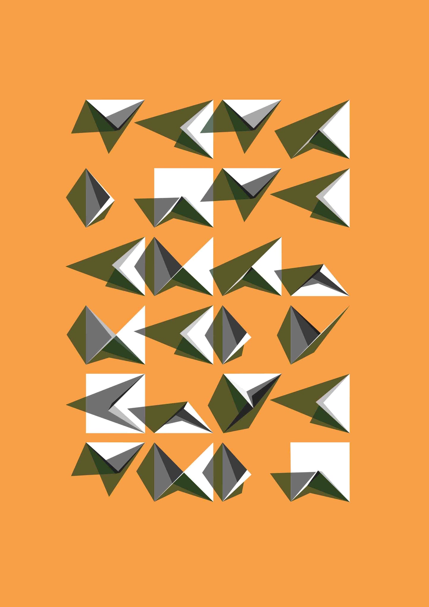 Affiche vitaminée Origami graphique