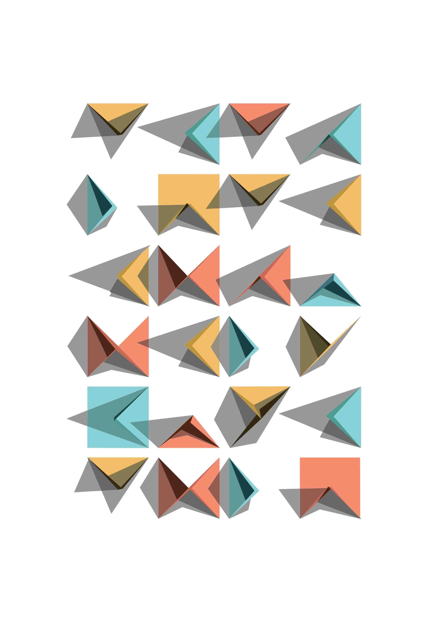 Affiche graphique design coloré